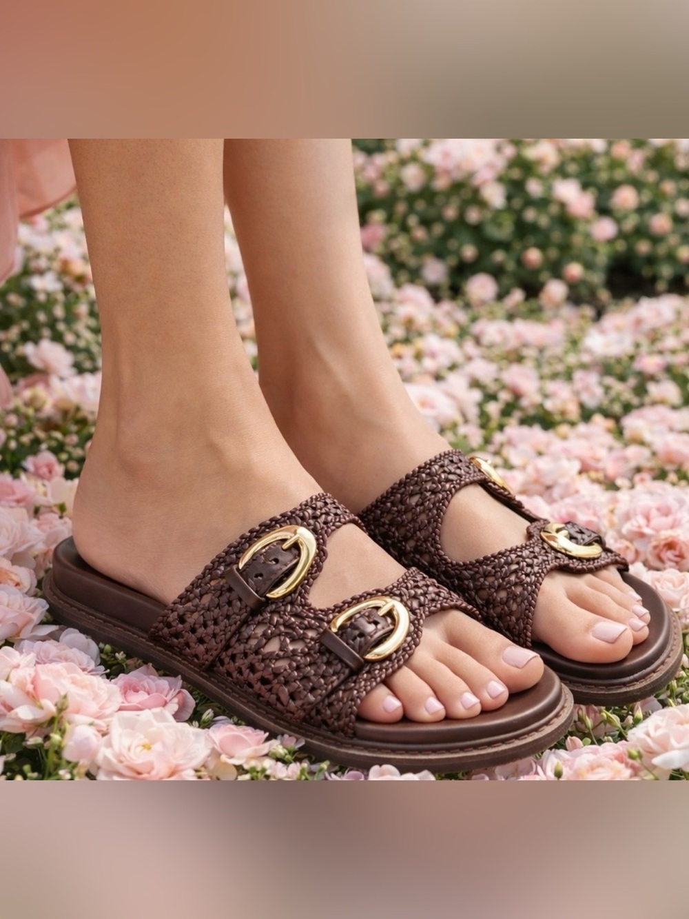 Braided Buckle Sandals